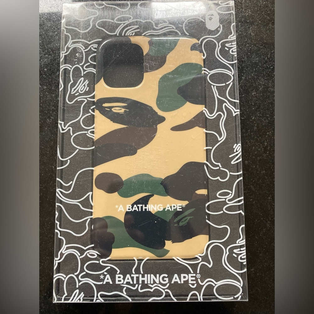 BAPE Yellow Camo iPhone 12 Mini Case